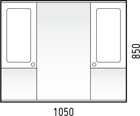Зеркальный шкаф Corozo Прованс 105С SD-00000469 белый