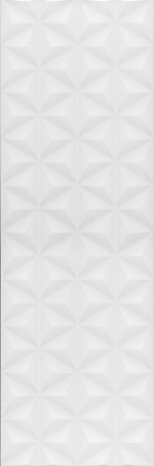 Плитка Диагональ белый структура обрезной 25х75