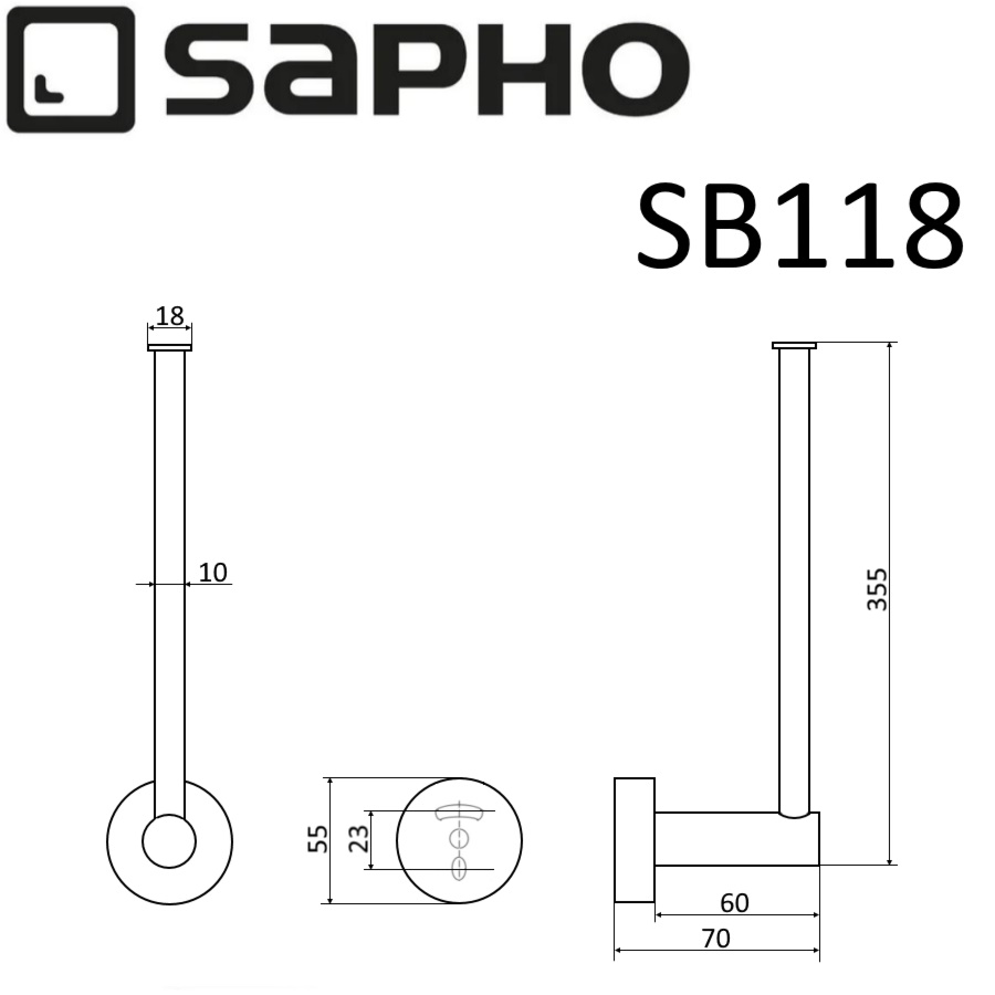 Держатель туалетной бумаги Sapho Samba SB118 хром