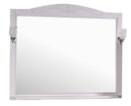 Зеркало ASB-Woodline Салерно 105 9692 белый (патина серебро)
