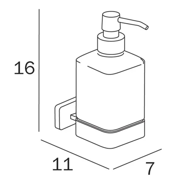 Дозатор для жидкого мыла Inda Lea A18120NE21 черный матовый