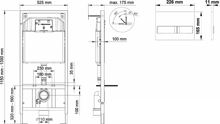 Комплект Bocchi Venezia Rimless 1295-001-0129 подвесной унитаз + Berges Wasserhaus Novum L5 (Line) 040215 с клавишей - 6 изображение