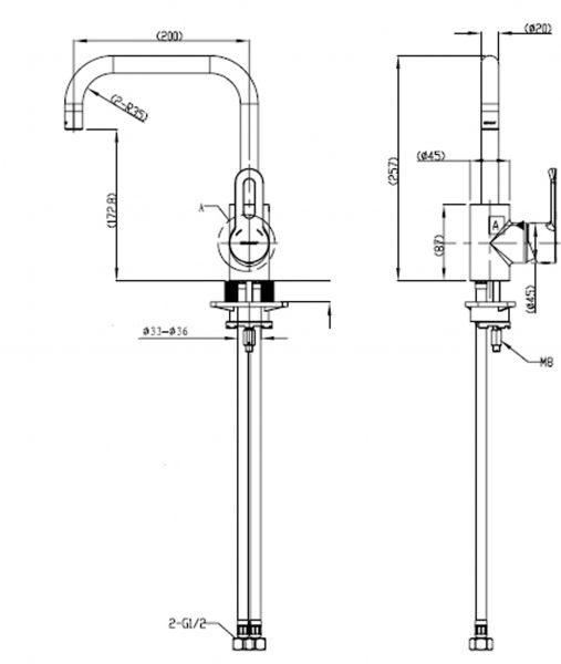 Смеситель Bravat Stream-D F737163C-2 для кухни