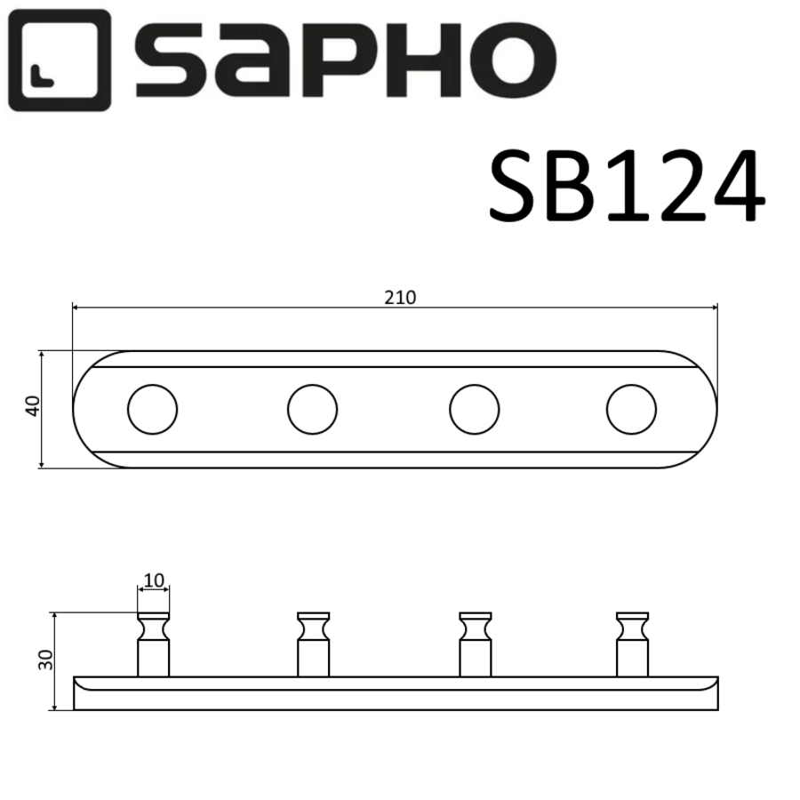 Крючок Sapho Samba SB124 хром