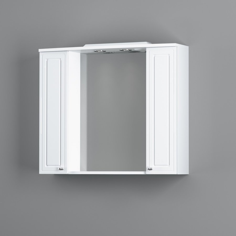 Зеркальный шкаф RedBlu by Damixa Palace One 85 с подсветкой, белый M41MPX0851WG
