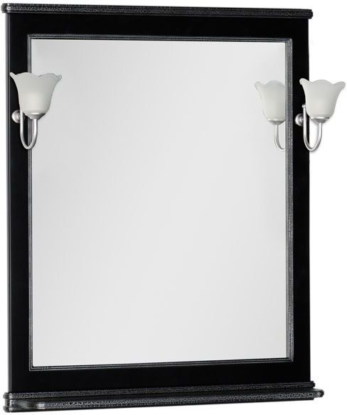 Зеркало Aquanet Валенса 80 00180299 черный краколет / серебро