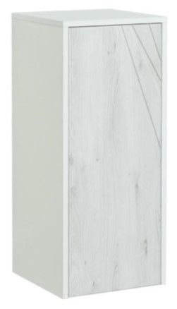 Подвесной шкаф с бельевой корзиной Aquaton Сакура, ольха наварра/Белый глянец 