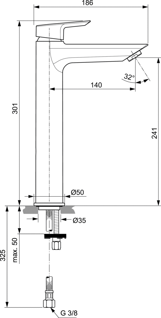 Смеситель Ideal Standard Tesi для раковины A6575AA хром - 4 изображение