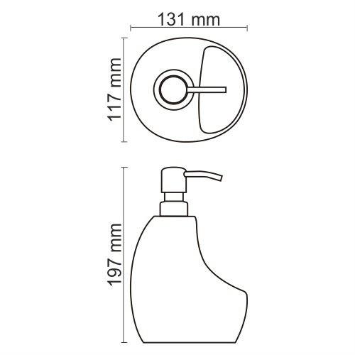 Дозатор WasserKraft 8099 с емкостью для губки, 480 ml