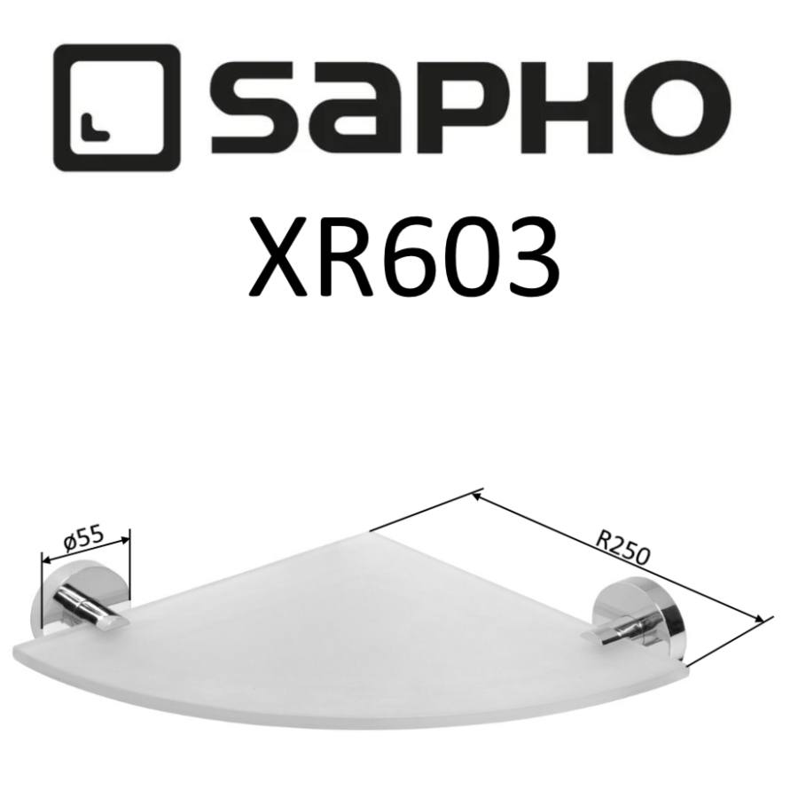 Полка угловая Sapho X-Round XR603 хром