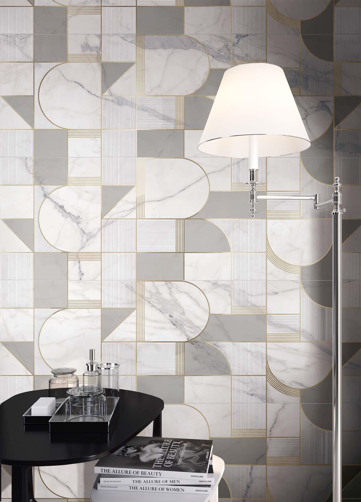 Мозаика Marazzi Italy Allmarble Wall Golden White Mosaico Barcode Lux 40х40 - изображение 10