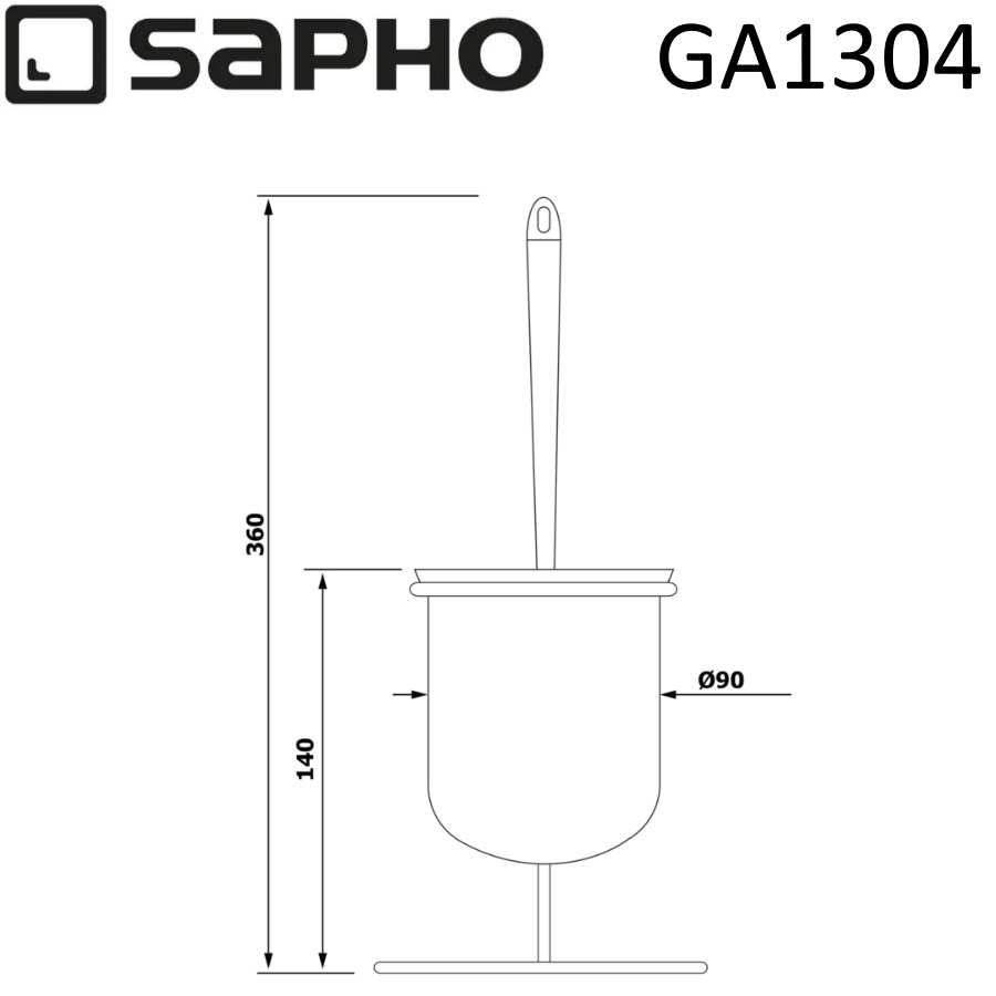 Ершик Sapho Simple Line GA1304 хром