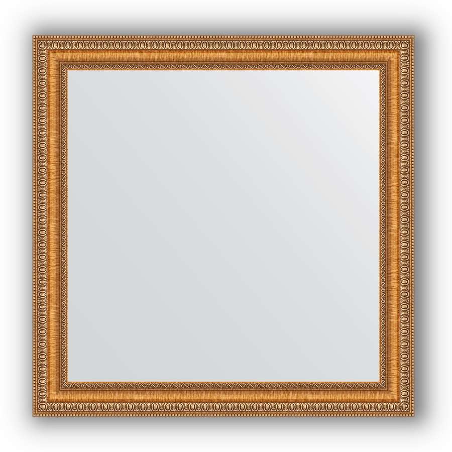 Зеркало в багетной раме Evoform Definite BY 3138 65 x 65 см, золотые бусы на бронзе 