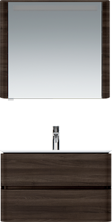 Зеркальный шкаф Am.Pm Sensation правый M30MCR0801TF 80 см, с подсветкой, табачный дуб