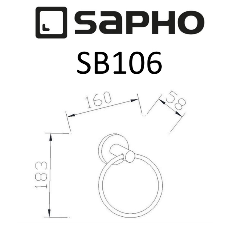 Полотенцедержатель Sapho Samba SB106 хром