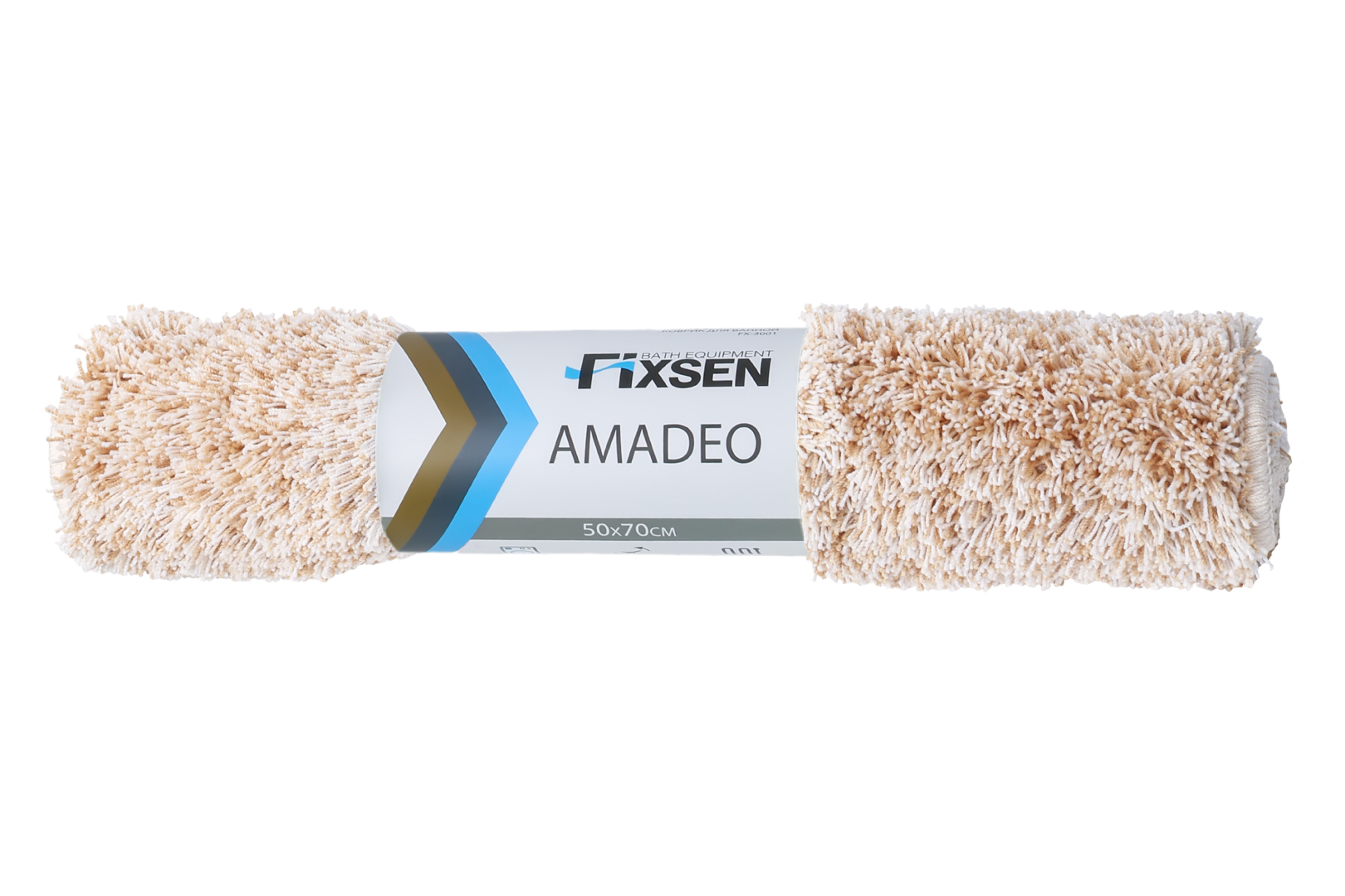 Коврик для ванной Fixsen Amadeo 1-ый бежевый, 50х70 см. FX-3001A