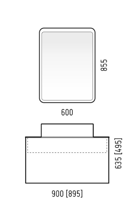 Зеркальный шкаф Corozo Рино 60 см SD-00000964 белый c подсветкой