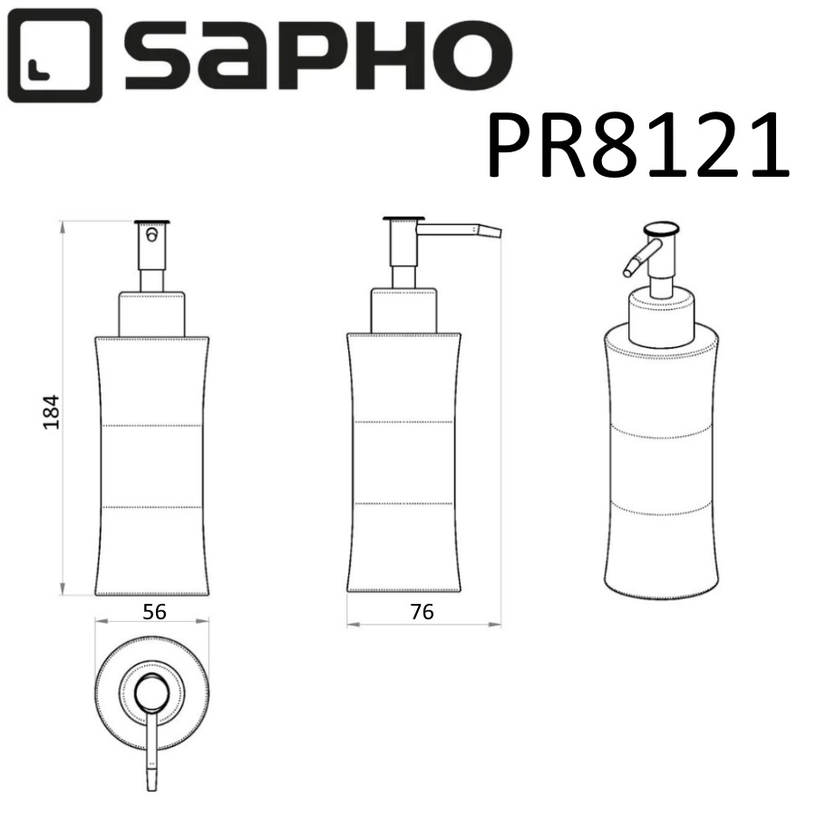 Дозатор Sapho Simple Line PR8121 хром