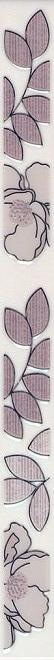 Керамическая плитка Kerama Marazzi Бордюр Ньюпорт Цветы фиолетовый 3х40