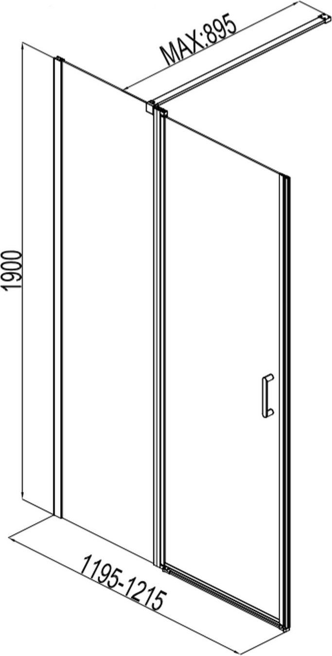 Душевая дверь Aquanet Cinetic AE12-N-120H190U-CT 120