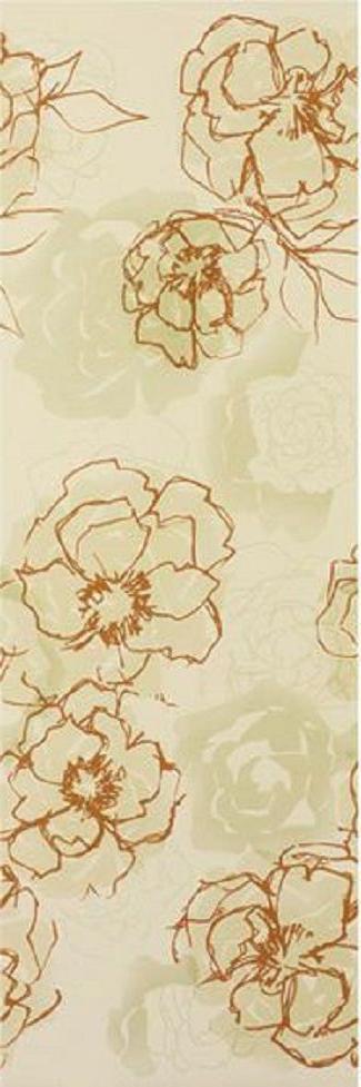 Керамическая плитка Marazzi Italy Декор Colorup Decoro Florale Beige/Arancio 32,5х97,7