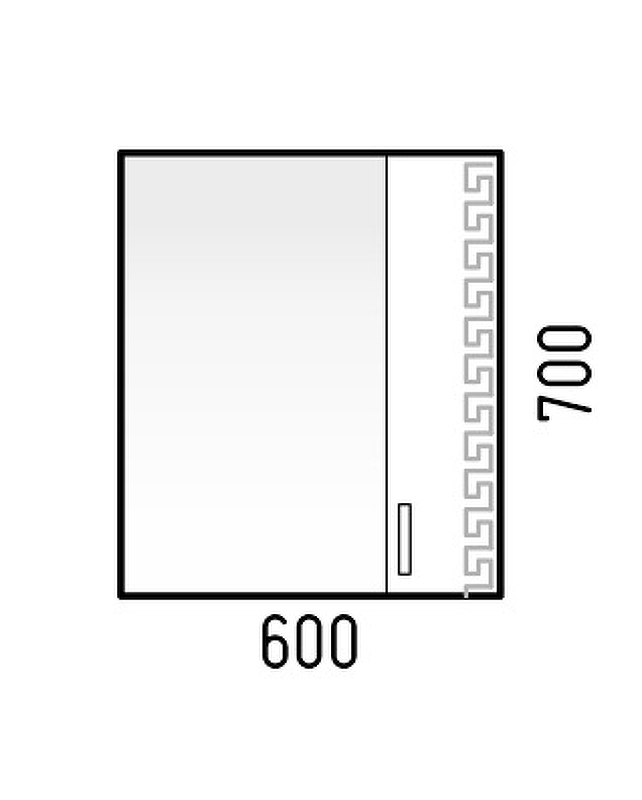 Зеркальный шкаф Corozo Олимп 60 см SD-00000653 белый