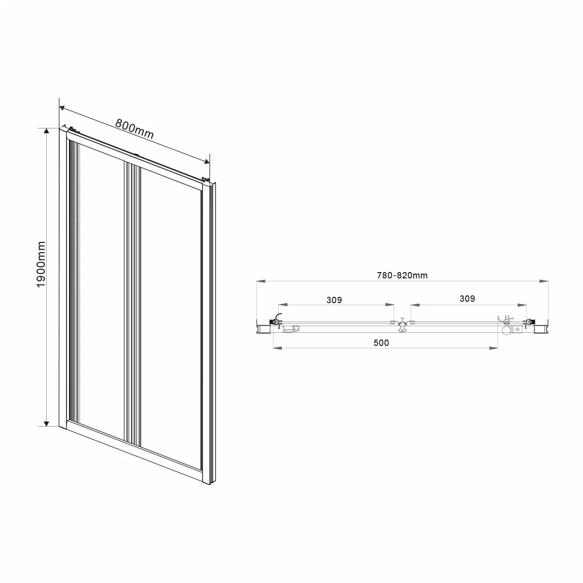 Душевая дверь Vincea Garda VDB-1G900CL 90 см хром, стекло прозрачное - изображение 6