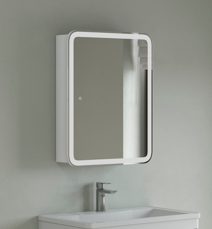 Зеркальный шкаф Corozo Алабама 60 см SD-00001388 белый c подсветкой