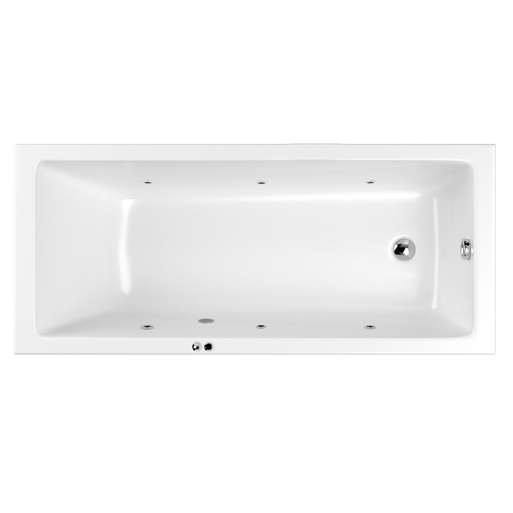 Акриловая ванна 160х80 см Whitecross Wave Soft 0101.160080.100.SOFT.CR с гидромассажем 