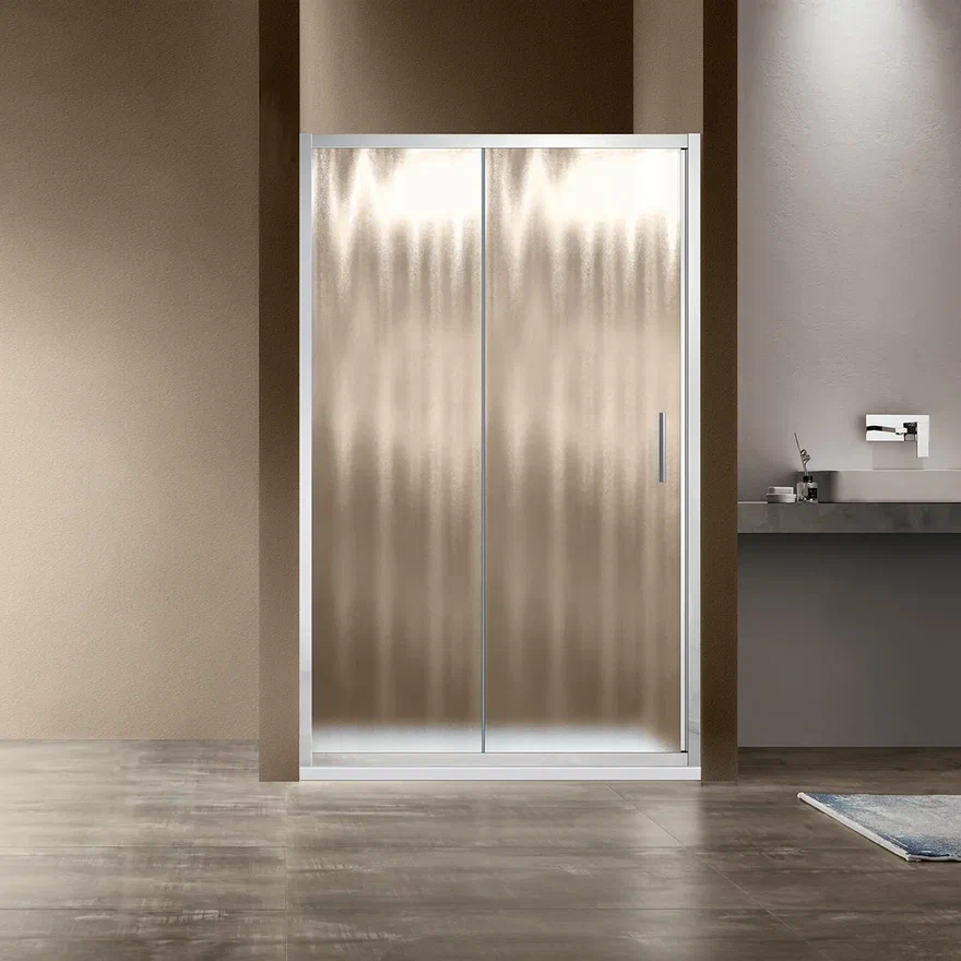Душевая дверь Vincea Garda 160x190 см, VDS-1G160CH, профиль хром, стекло рифленое - 2 изображение