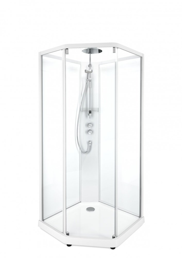 Душевая кабина IDO Showerama 10-5 Comfort 100x100 см стекло прозрачное профиль белый 