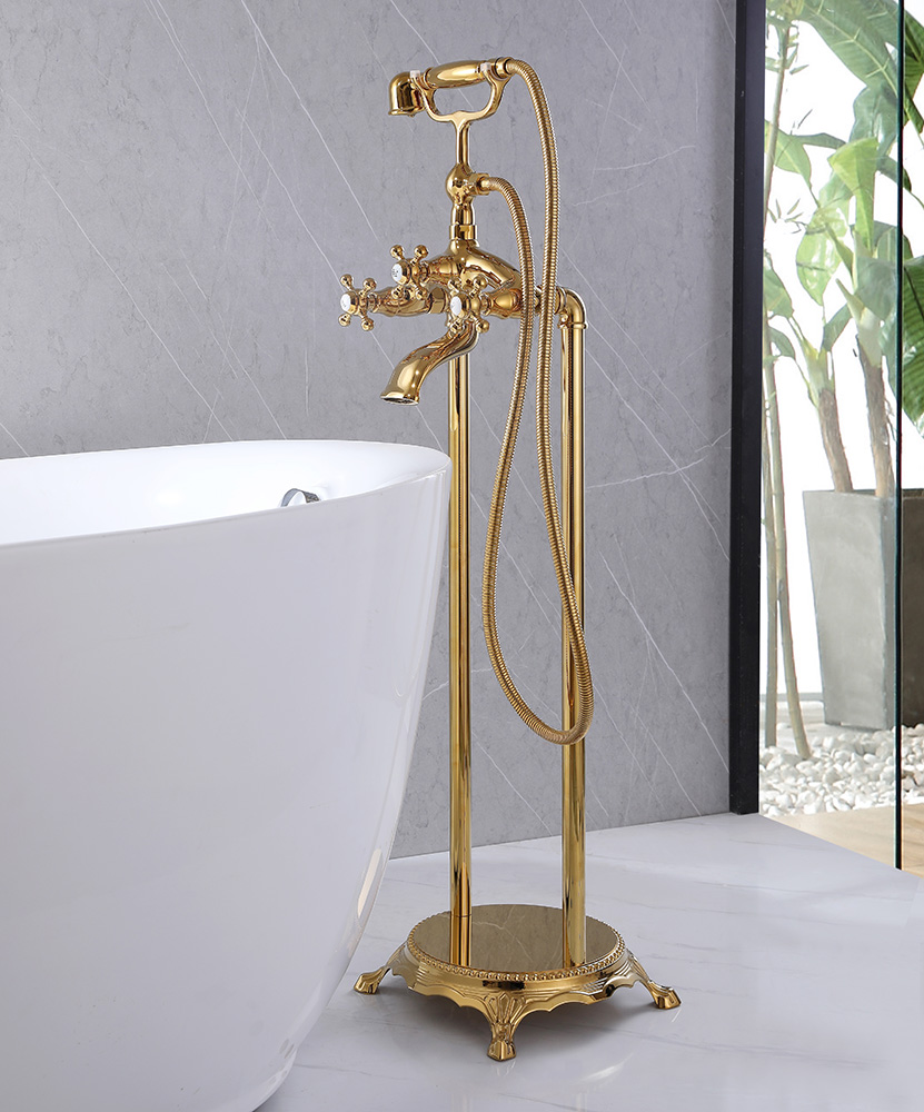 Смеситель Abber Klassik AF8415G для ванны с душем, золото