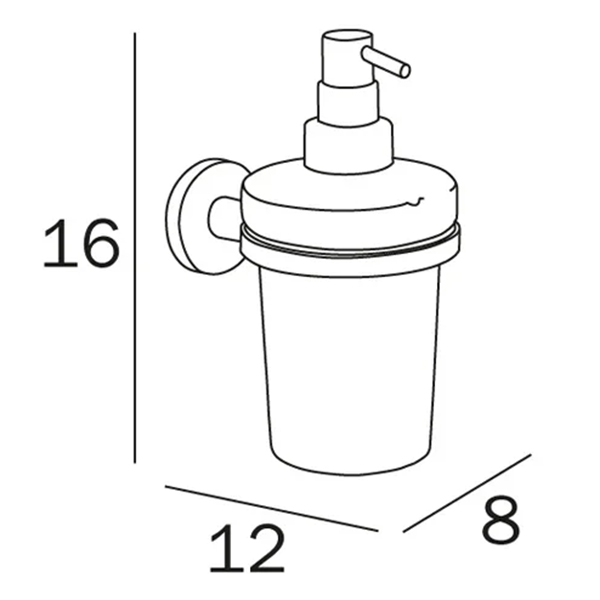 Дозатор для жидкого мыла Inda One A24120CR03 хром