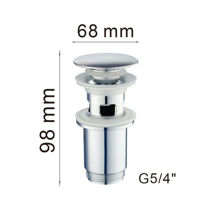 Донный клапан Haiba HB65-3, хром,