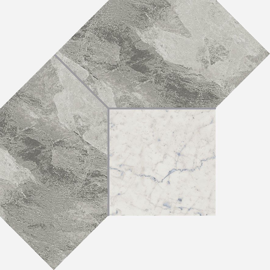 Мозаика под мрамор Italon Шарм Экстра 21x28.5 серый (620110000083)