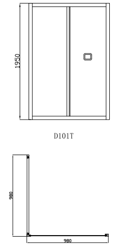 Душевая дверь в нишу Ceruttispa BELLA D101T BELLA D101T