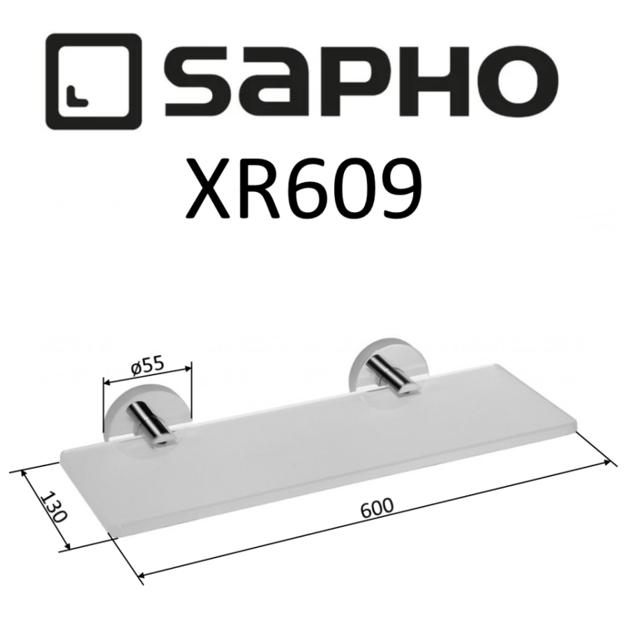 Полка Sapho X-Round XR609 хром