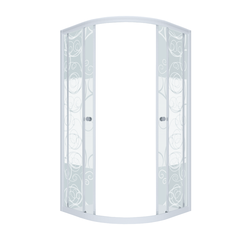Душевой уголок Triton Стандарт Узоры 90x90 см четверть круга стекло с узором 