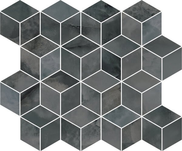 Декор Джардини серый темный мозаичный 37.5х45