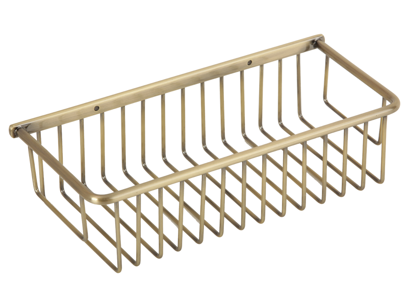 Полка-решетка Veragio Basket прямоугольная 13,5х30,5хh8 см, бронза 