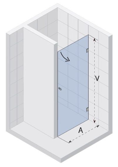Душевая дверь в нишу Riho Scandic Mistral M101, 80 см R