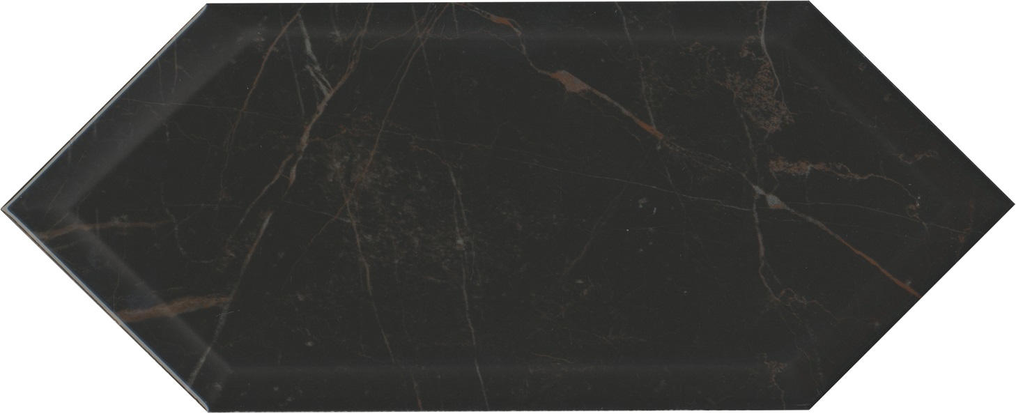 Керамическая плитка Kerama Marazzi Плитка Келуш грань черный 14х34 