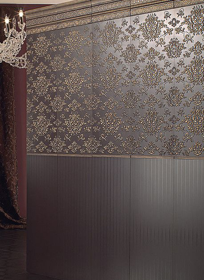 Керамическая плитка Villeroy&Boch Декор La Diva черный тюльпан 30х90 - изображение 2