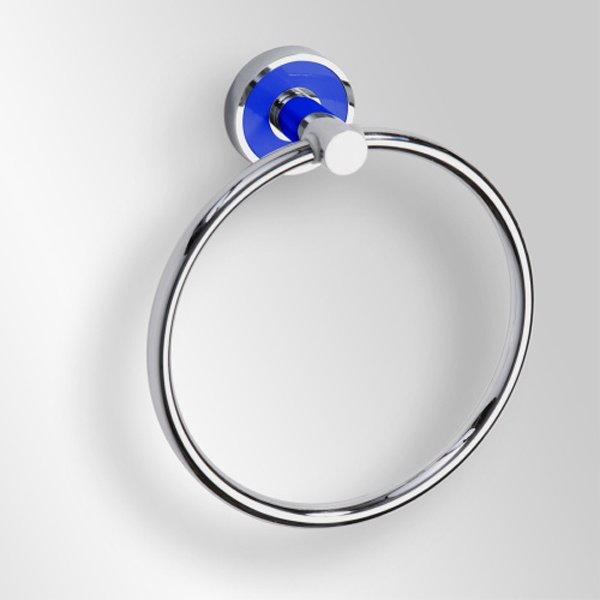 Полотенцедержатель-кольцо Bemeta Trend-i 104104068e 16 x 5 x 19 см, хром, синий 