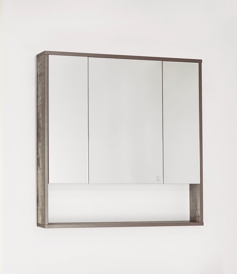 Зеркальный шкаф Style Line Экзотик 80 ЛС-00000399 древесина/белый