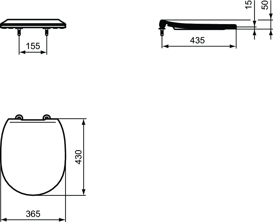 Комплект Ideal Standard Connect Prosys Solea M1 безободковый подвесной унитаз + крышка-сиденье + встраиваемая инсталляция и механическая панель смыва E8822301PC - 8 изображение