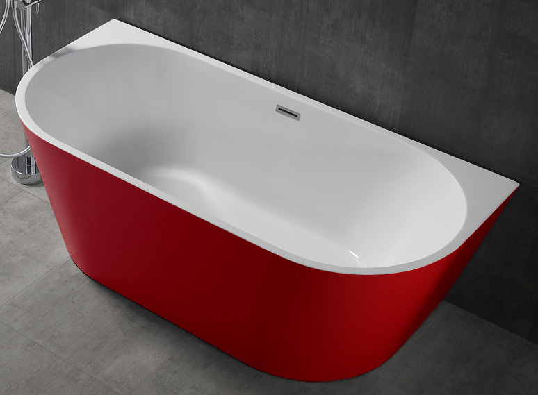 Акриловая ванна Abber 170х80 см AB9216-1.7R, красный