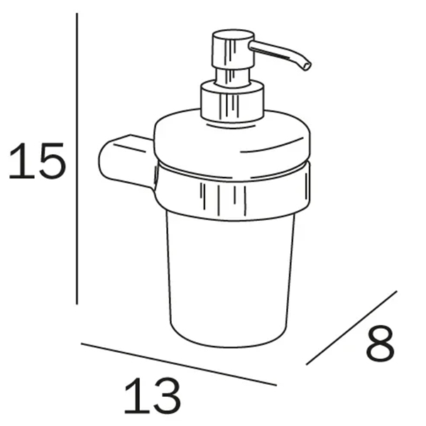 Дозатор для жидкого мыла Inda Mito A2010NCR + A2012ACR21 хром