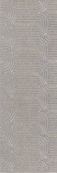 Керамическая плитка Kerama Marazzi Декор Безана серый обрезной 25x75 