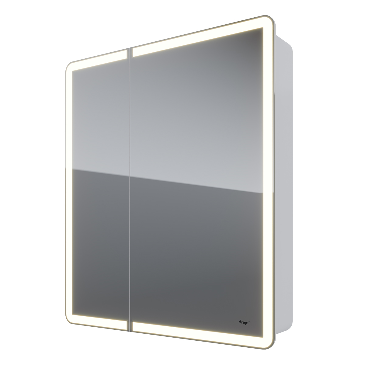 Зеркальный шкаф Dreja Point 70 см 99.9033 с подсветкой, белый
